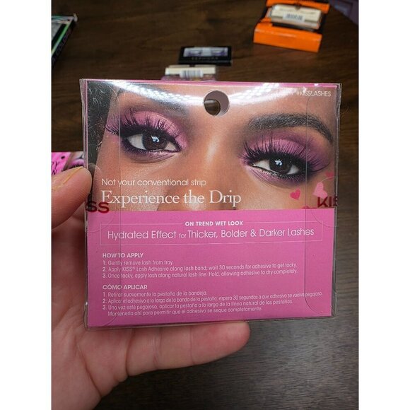 Kiss Lash Drip "Drenched" False Eyelashes Pack Spiky Boosted Volume 3D Drama Wet - Picture 6 of 16
